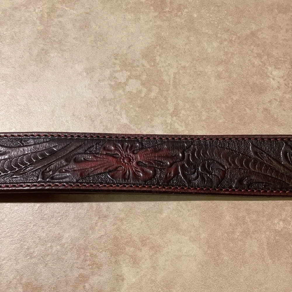 Brown Genuine Full Grain Leather Men’s Belt Size 34
